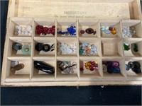 Genuine & Semi Precious Stones In Wood Box