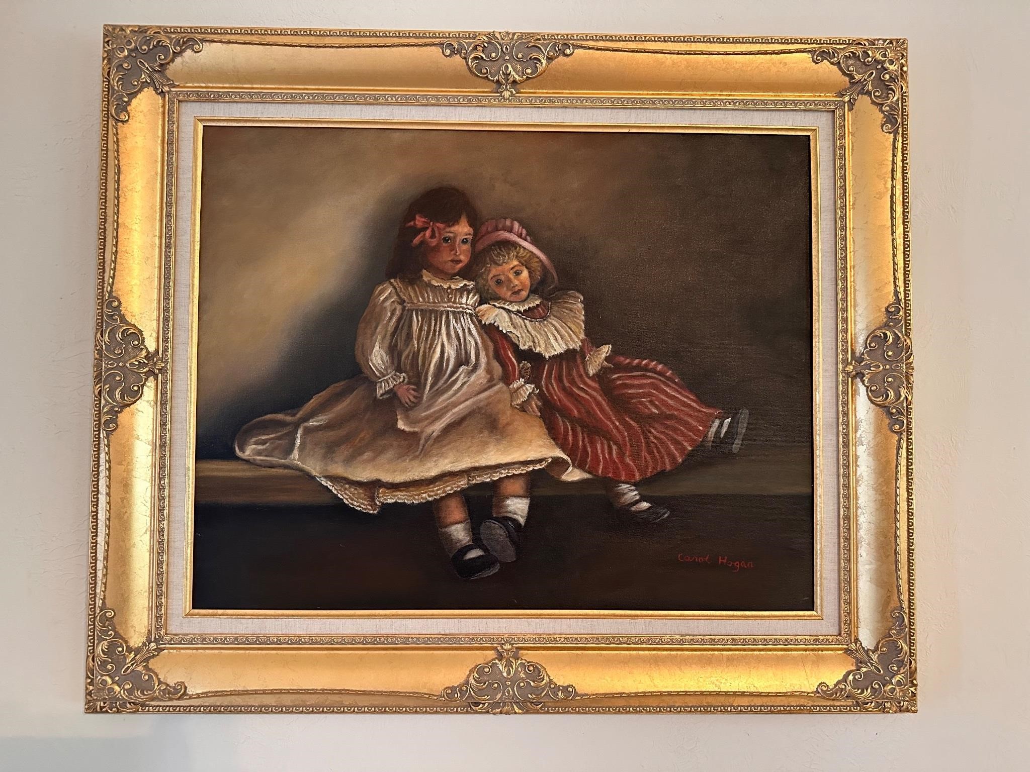 Beautiful framed girl painting