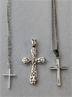 STERLING CHAINS & CROSS