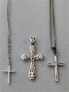 STERLING CHAINS & CROSS