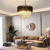 Modern Crystal Chandeliers 15.7”Gold