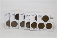Set of 6 years of PDS Cents 1944-49 (2.00 per year