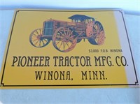 Pioneer Tractor Manufacturing Co Tin Sign