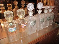 Lot of (6) Bar Back Decanters