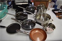 Skillets, pots and pans