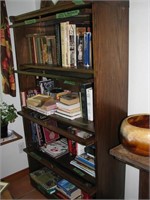 Wooden stacking bookcase-glass door