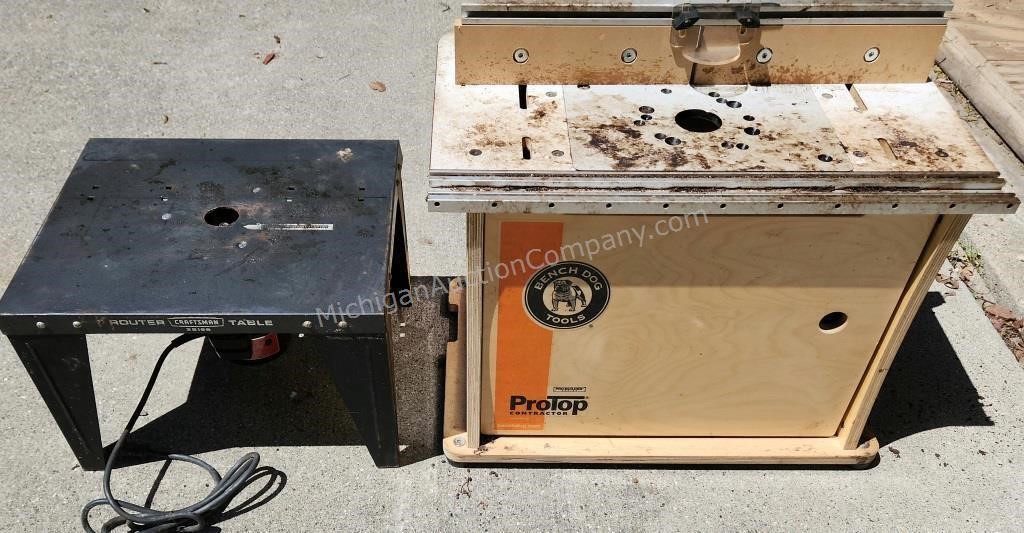 Pair of Router Tables w/ Bench Dog brand