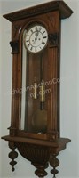 19th Century Regulator Weight Driven Wall Clock