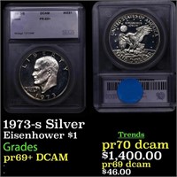 Proof 1973-s Silver Eisenhower Dollar 1 Graded pr6