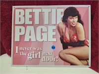 Betty Paige The Girl Next Door Metal Sign