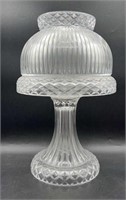Antique Crystal Hurricane Lamp