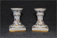 Delightful Pair of French Porcelain Candlesticks.