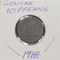 1918 German 10 Pfennig