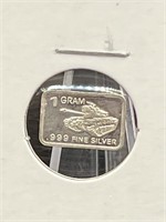 1g .999 Fine Silver Bar Tank