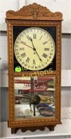 Contemporary Dr. Pepper clock w/key & pendulum-