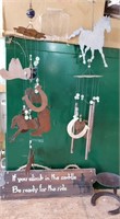 Horse Wind Chimes, Horse Shoe candle holder