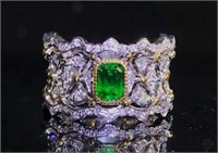 Colombian Emerald Ring 18K Gold