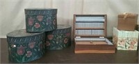 Box-Sewing Box & 5 Decorative Boxes