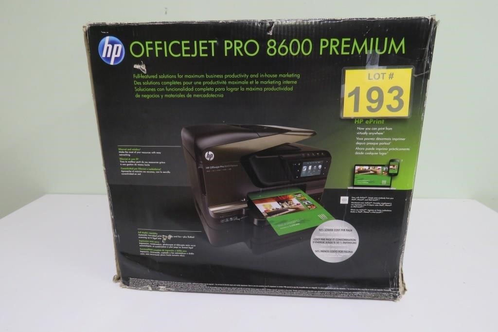 Office Jet Pro 8600 Printer -Works Per Consignor