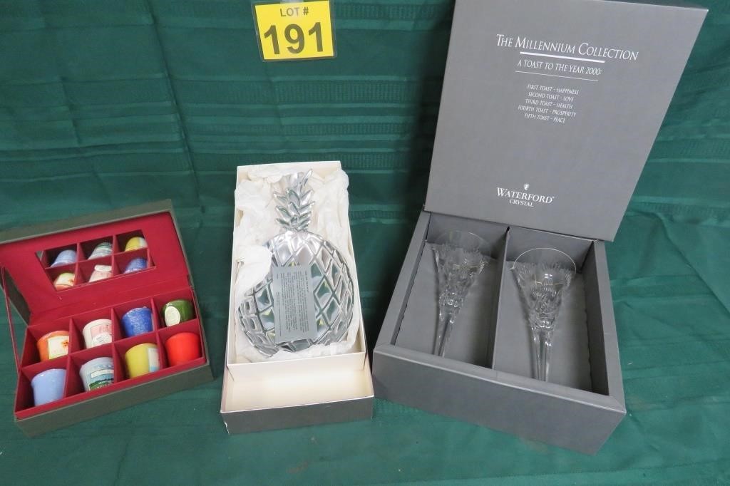 Waterford Crystal - Pineapple Dish & Candles