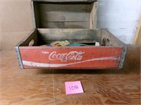 vintage coca cola wooden tray soda bottle box