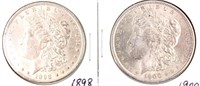 Coin 2 Morgan Silver Dollars 1898 & 1900