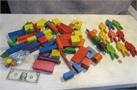 lot of Vintage Wooden Toys & Parts