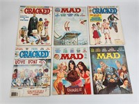 3) MAD & 3) CRACKED MAGAZINES