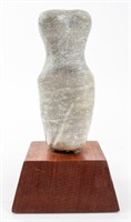 Joan Shapiro "Female" Gray Alabaster Sculpture
