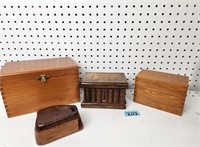 Lot of Wooden Trinket Boxes