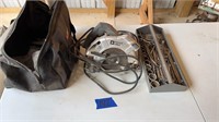 Porter Cable 7 1/4” circular saw/case, wrenches &
