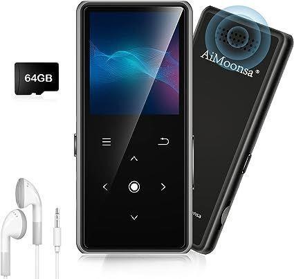 65$-64GB MP3 Player with Bluetooth 5.2, AiMoonsa