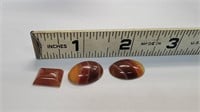Polished Brown Agate Cabochons