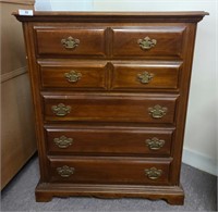 Five drawer chest, 38" wide by 48" tall