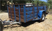 14 Foot Single Axle Open Box Trailer