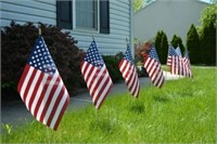 American Printed Polycotton Stick Flag, 12" x 18"k