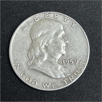 1959 Franklin Silver Half Dollar