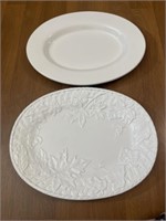 Pair of Large Oval Serving Platters