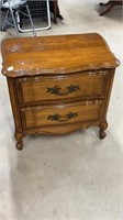 Two Drawer French Provincial Nightstand