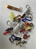 Assorted Keychains and Bottle Openers