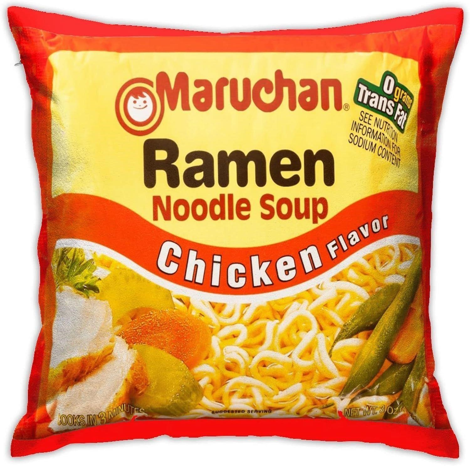 Ramen Noodle Soup Chicken Pillow Cover