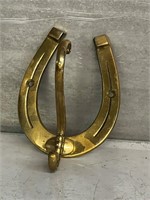 Vintage solid brass horseshoe hanger