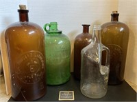 Vintage Apothecary Glass Jugs