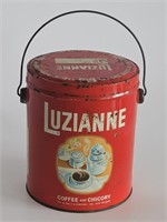 VTG LUZIANNE  COFFEE AND CHICORY 3LB TIN WITH LID