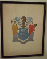 Vintage Framed Coat Of Arms