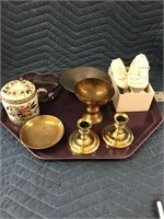 Vintage Collectibles Tray Lot Baldwin Brass