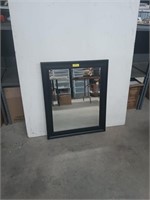 33x28 Black beveled wall mirror