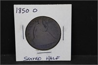 1850 O Silver Seated Half Dollar