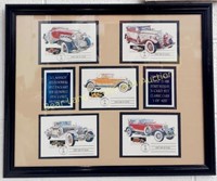 Framed "First Day Issues" Classic Cars