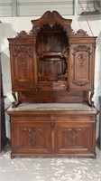 French Marble Insert Court Cupboard